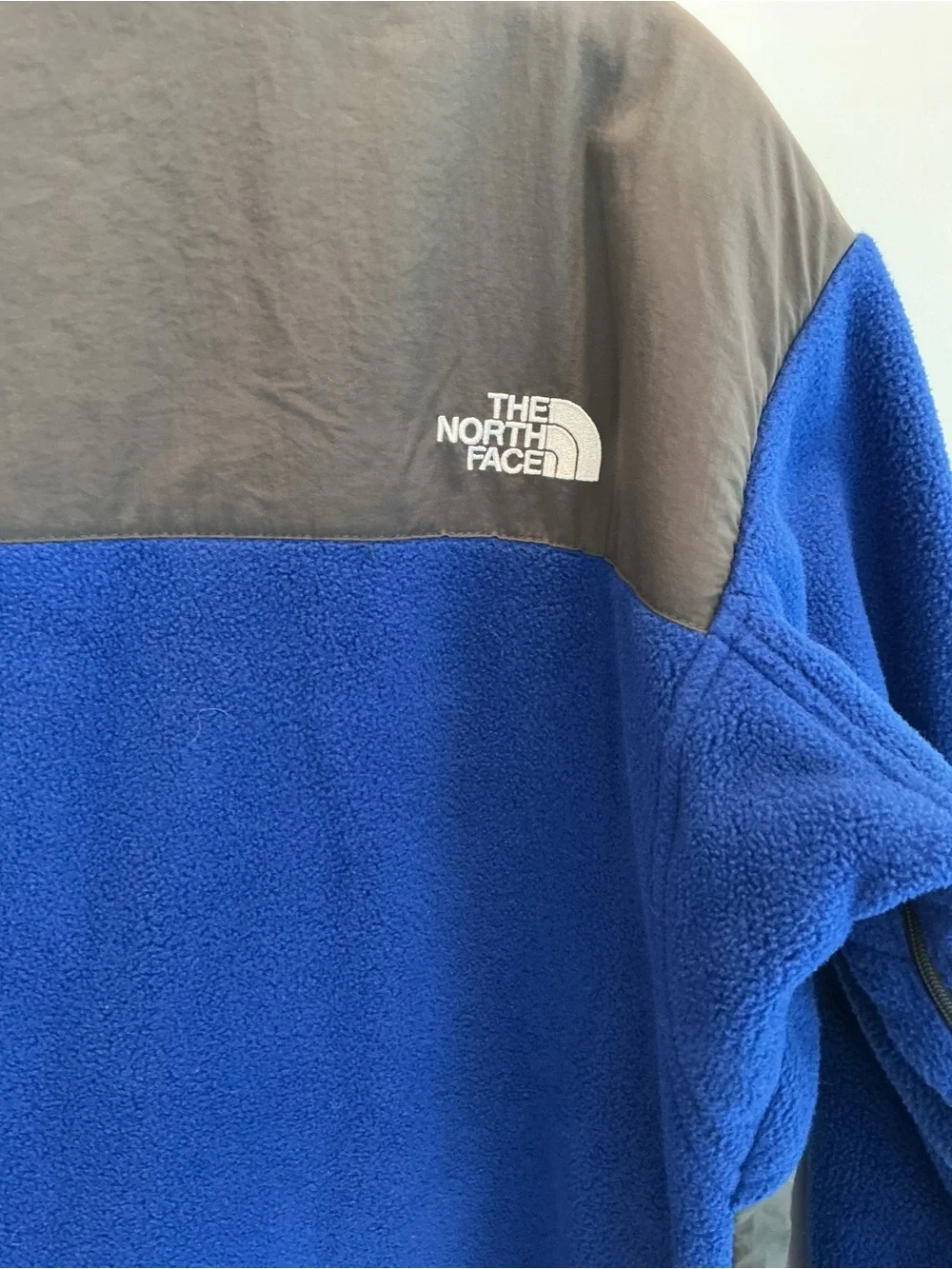 The North Face Blue and Gray Men's Performance Fleece Jacket